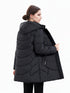Damen-Langjacke mit Kapuze - Maschinenwaschbarer Wintermantel